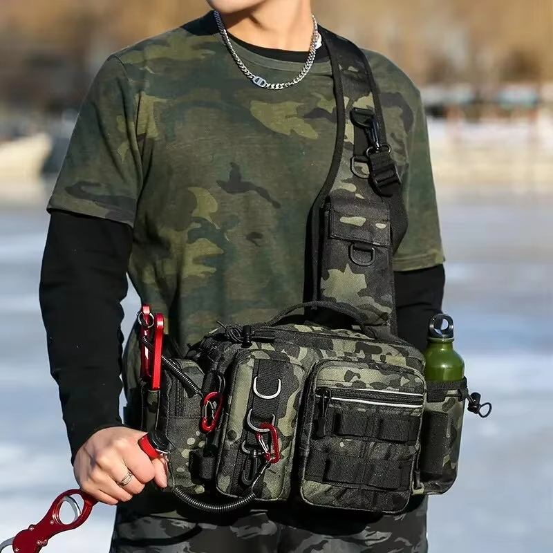 Fishing Equipment Bag - Sac banane tactique d'extérieur pour camping,